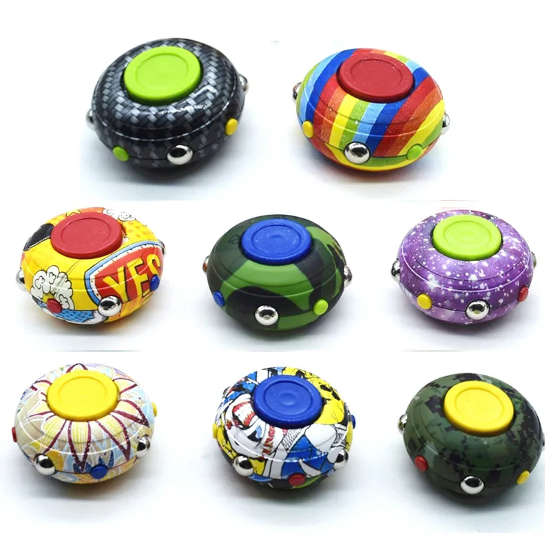 

New Fidget Pad Decompression Handle Finger Gyro Fingertip Game Novelty Toy Spinning Top Anti Stress Relief Fidget Spinner Toy