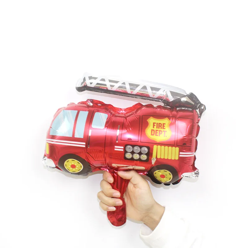 mini fire truck KAMMIZAD, 1 шт., серия воздушных шаров для автомобиля, с днем рождения, Детские вечерние мотоциклетные украшения, автомобиль, подарок для ребенка, танк, поезд, пожарная машина, globos - Цвет: mini fire truck
