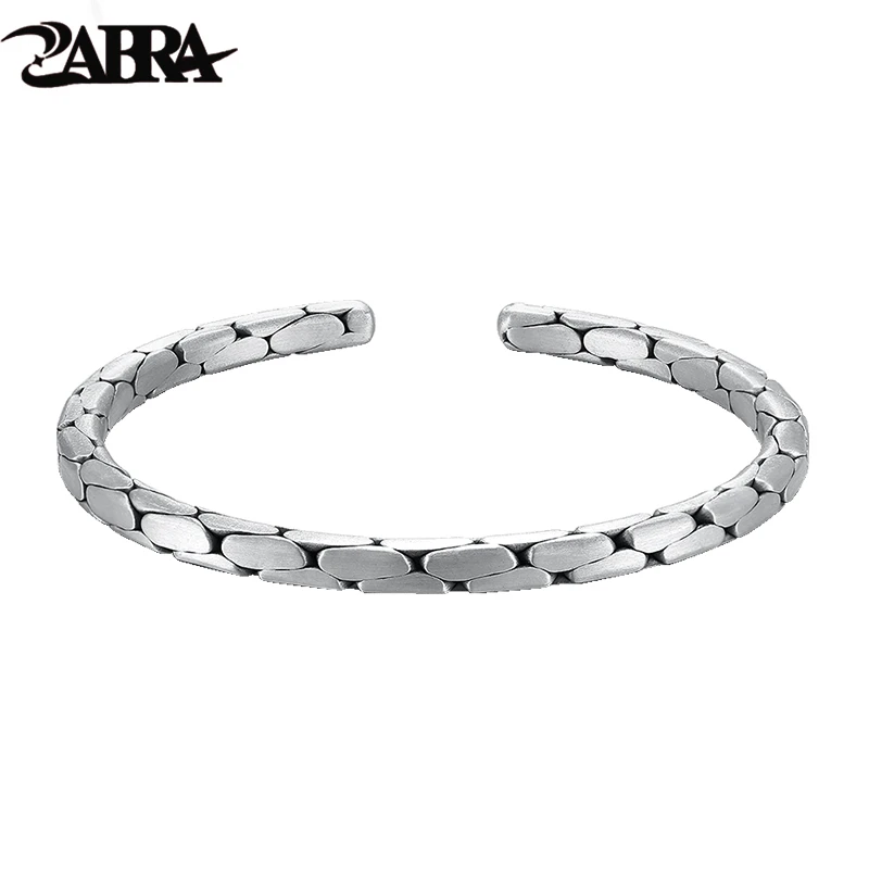 Браслет ZABRA из серебра 999 пробы с квадратным овальным плетением для женщин и