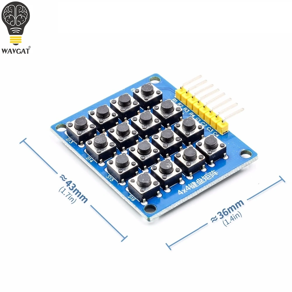 8pin 4x4 4*4 Матрица 16 клавиш клавиатура с кнопочной панелью макетная плата модуль