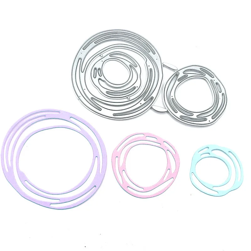 3Pcs/Set Scribble Circles Metal Cutting Dies Stencil for DIY Scrapbooking album Decorative Embossing Craft Paper Cards Tool | Дом и сад