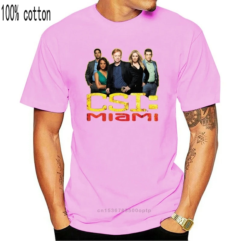 CSI MIAMI TV Show THE CAST в черном роде все размеры|Мужские футболки| |