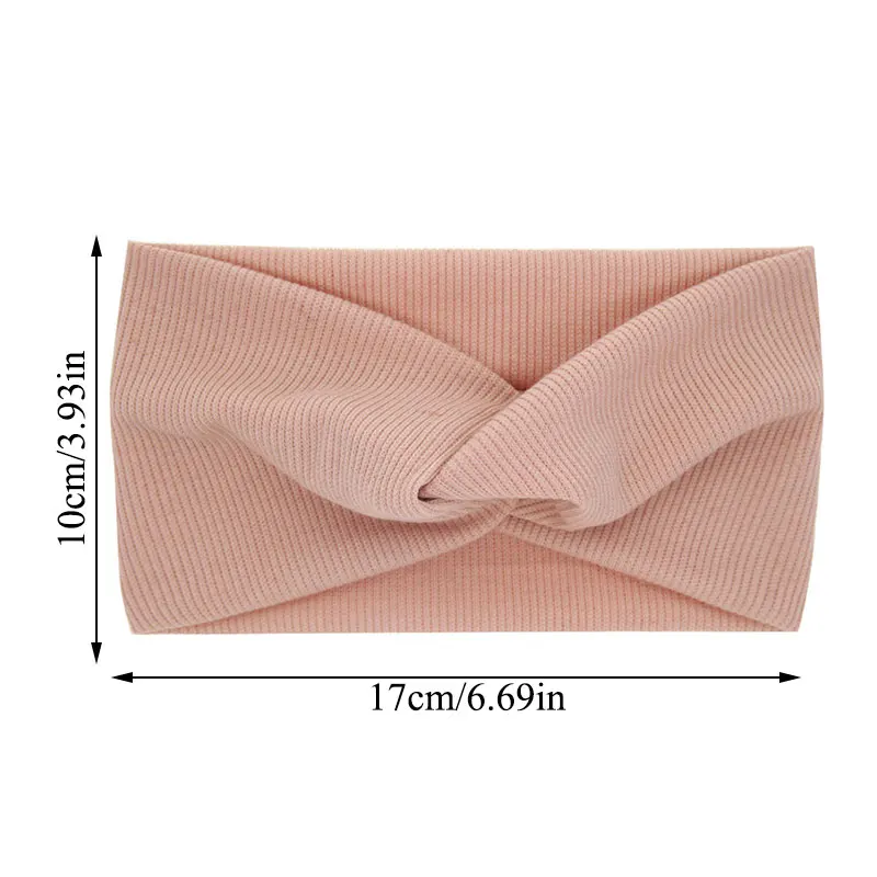 Эластичная перекрестная крученая Детская повязка для волос тюрбан хлопковая