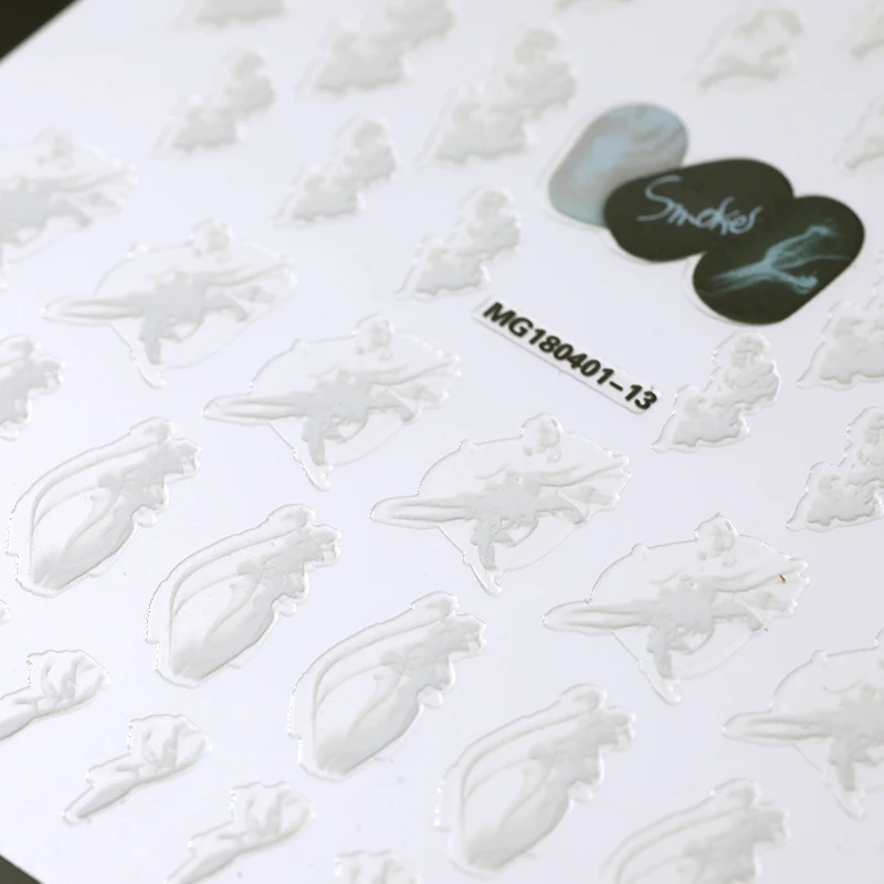 1 Лист наклейки для дизайна ногтей красочные 3D переводные дизайн дымовых