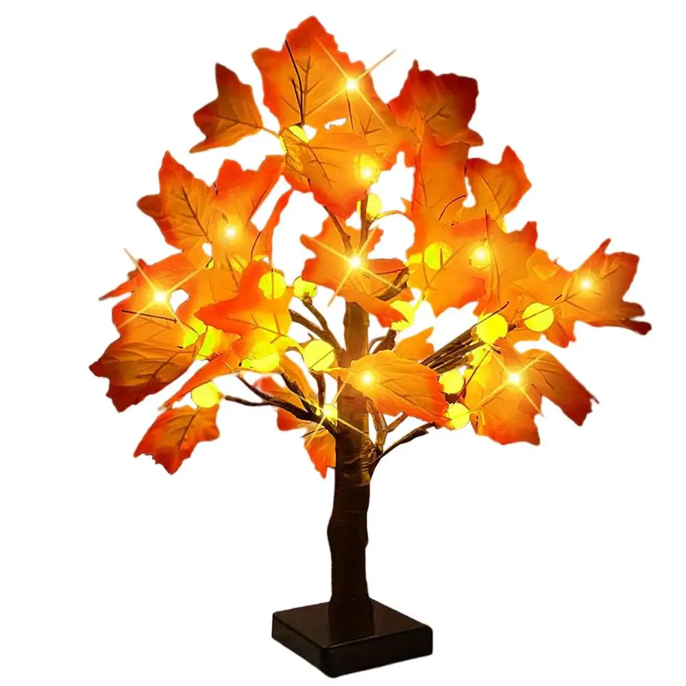 

Fall Decorations For Home Lifelike Thanksgiving Tree Decorations Automatic Timer Switch Electricity-insulated & Highly-Stable