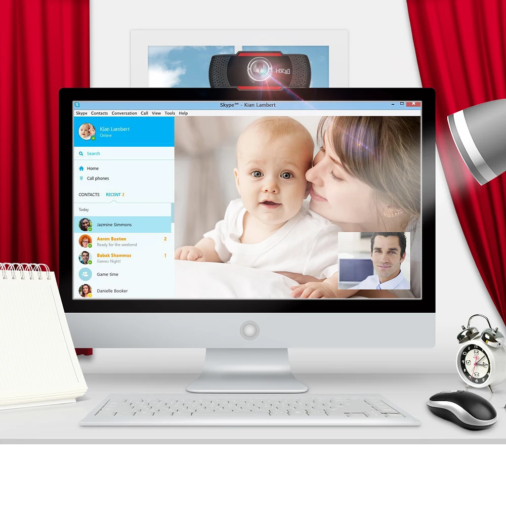 USB веб камера HD 12M пикселей для ПК с поглощающим микрофоном микрофон Skype Android TV