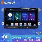 Eunavi 2 Din Android автомобильный проигрыватель с радио и GPS для SkodaSeatVolkswagen VW Passatb7POLOGOLF 5 6 авто мультимедийный плеер без DVD GPS