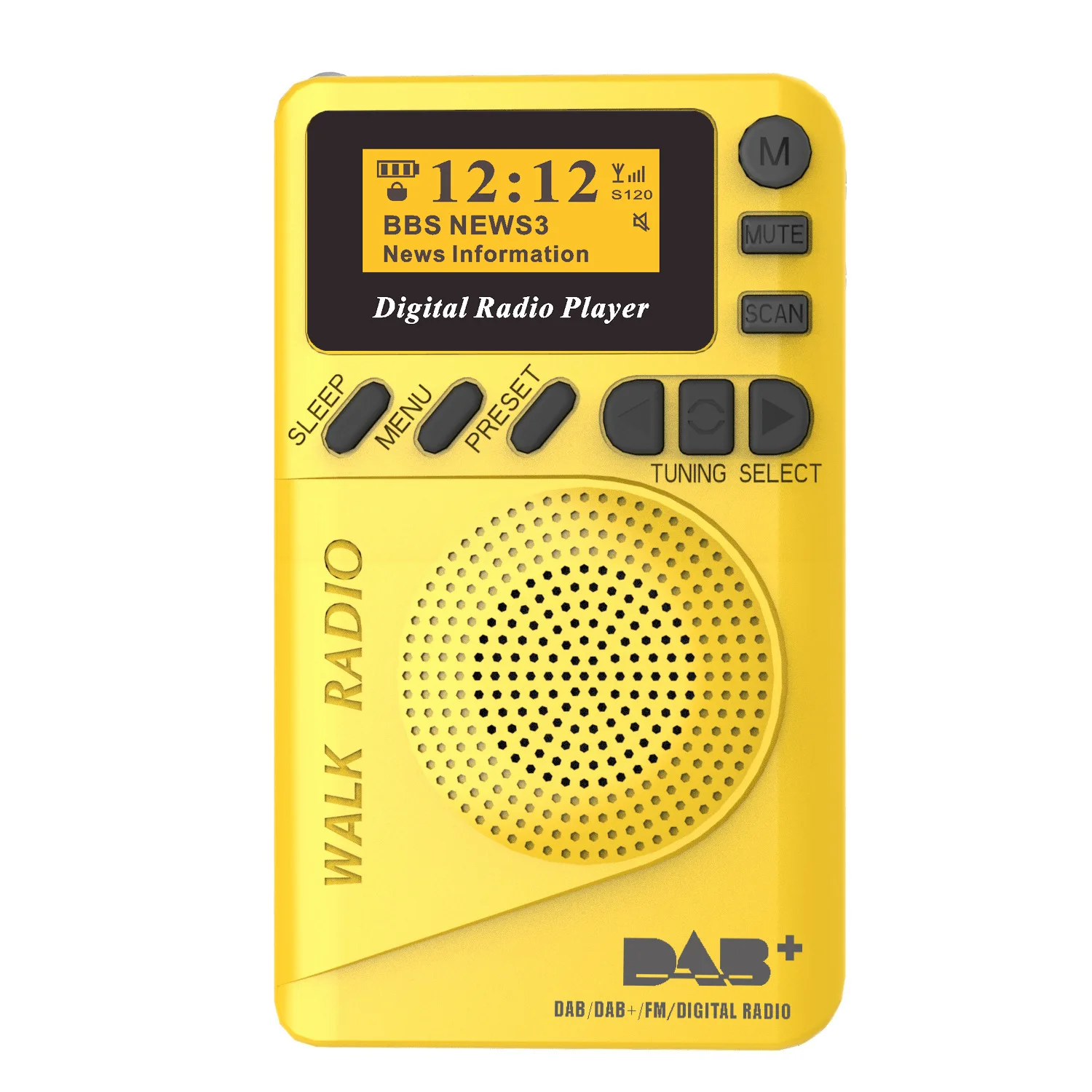 Portable Mini Radio Receiver Pocket DAB/DAB+ Digital Radio FM LCD Display Good Sound Speaker Long Battery Life