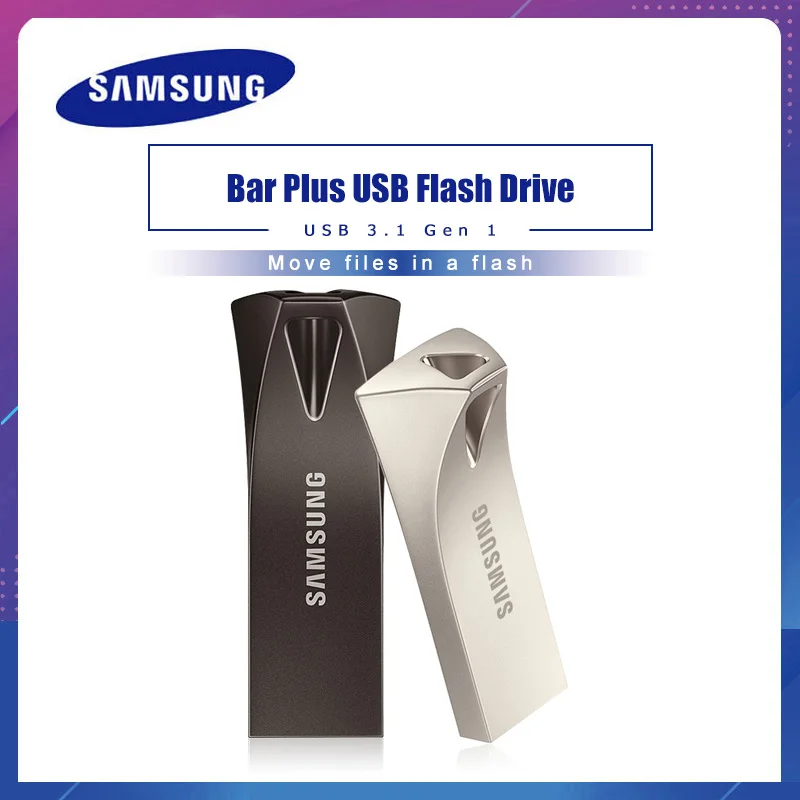 SAMSUNG BAR Plus USB флеш накопитель 256 ГБ 128 64 32 3 1 совместимый с USB3.0 Металлический Мини