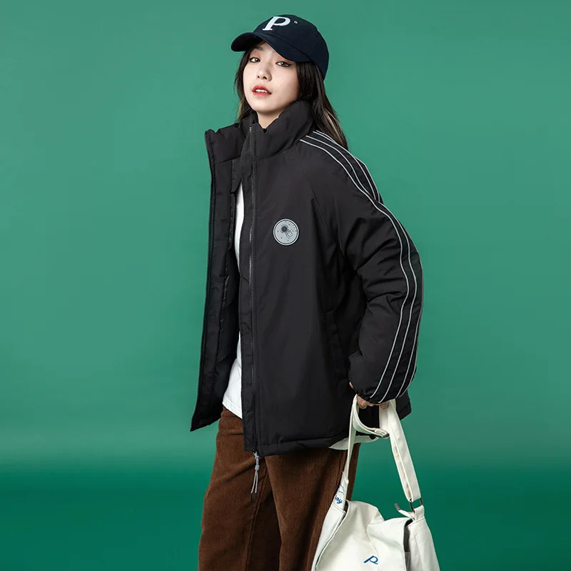 2021 Autumn Winter Women Thicken Warm Parka Coat Zipper Outwear Padded Woman Parkas Jackets Loose Oversized Winter Bread Coat