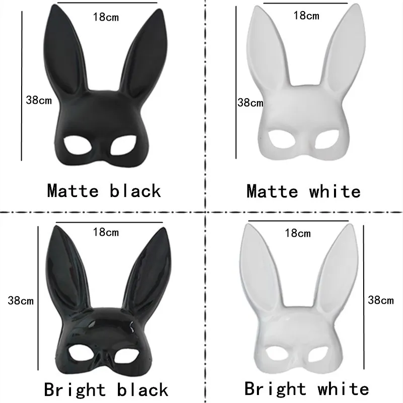 Черно-белый костюм на Хэллоуин маскарадный сексуальный кролик уши маска для