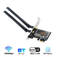 tri band wifi 6e wireless adapter 1800mbps pcie bluetooth 5 2 network card 2 4g5g mu mimo 802 11ax wifi card for win10win11