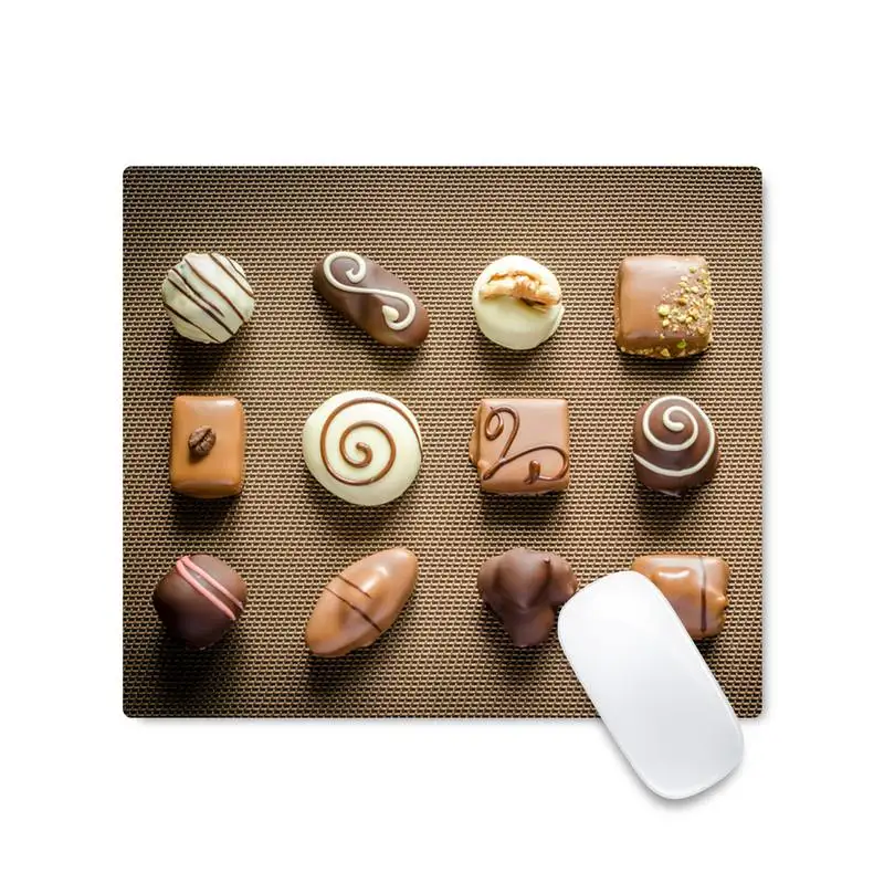 

Chocolate Bar Rubber Mouse Durable Desktop Mousepad Desk Protect Game Officework Mat Non-slip Laptop Cushion