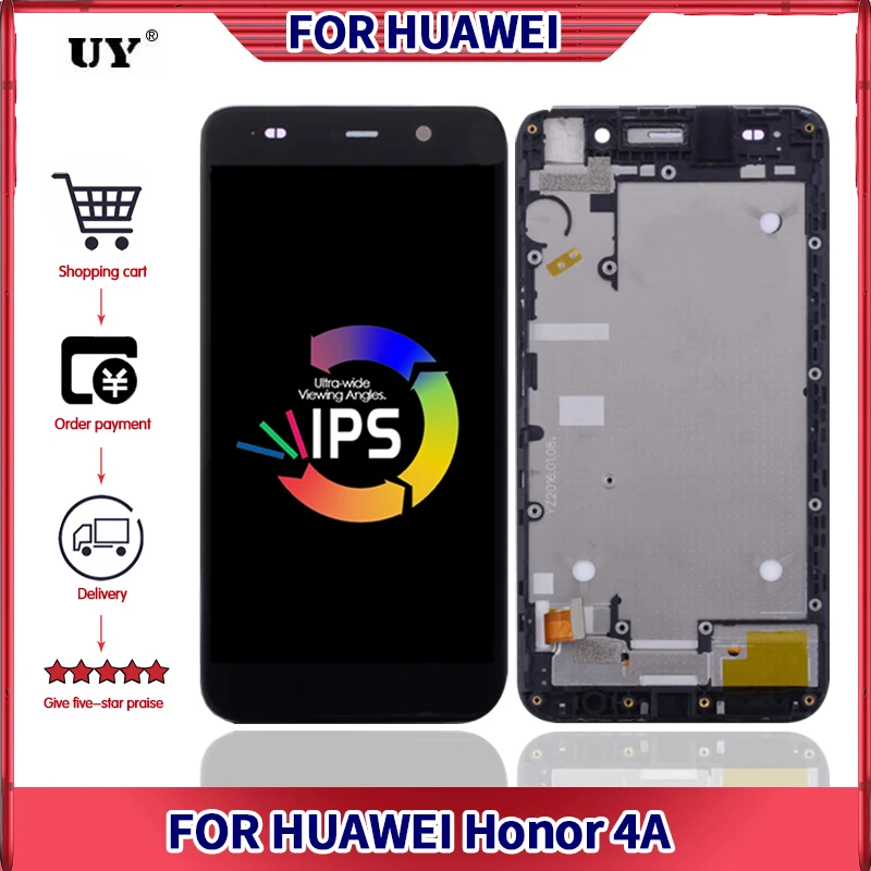 Original Screen For Huawei Y6 2016 LCD Display For Honor 4A Display Touch Screen Digitizer SCC-U21 SCL-U31 Replacement Assembly