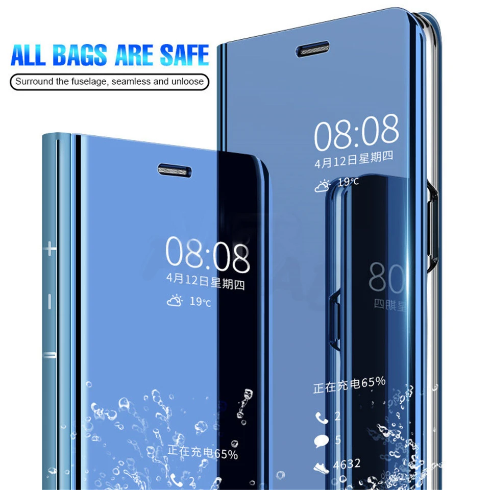 Умный зеркальный чехол для Xiaomi Mi Note 10 9T Pro 9 SE A2 Lite A3 Pocophone F1 Max 3 Redmi K30 8T 7 K20 5 6 4X 8A |