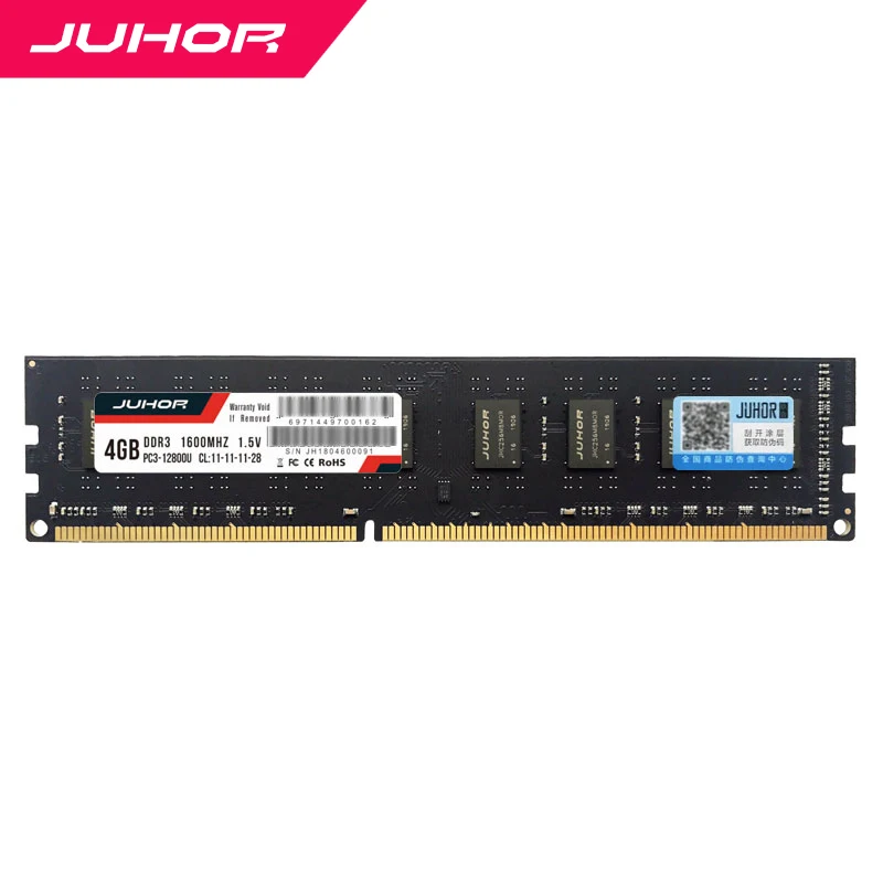 Оперативная память JUHOR ddr3 4 ГБ 8 Настольная с тепловым udimm 1333 МГц 1600 ОЗУ для ПК 1 5 В