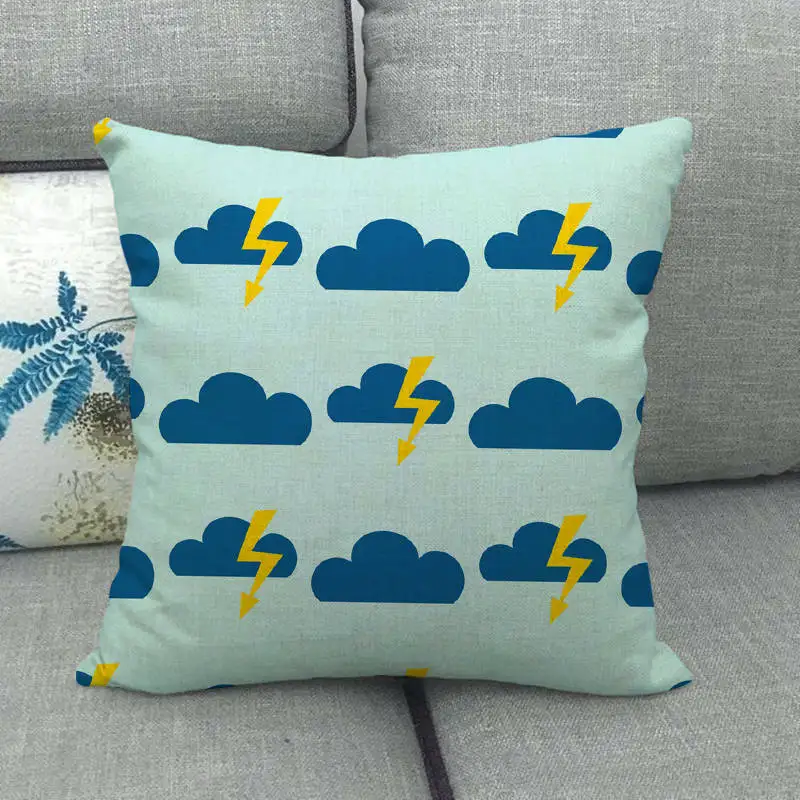 Простые льняные/Хлопковые наволочки с двойным рисунком 45 см * для диванной