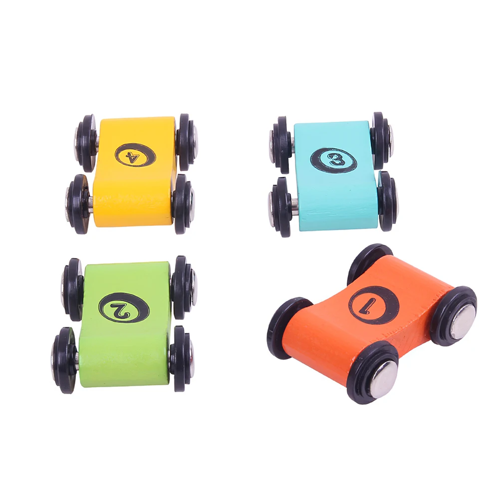 

4pcs Wooden Children Slide Car Trolley Track Slide Car Glider Toy Mini Cars Tracks Racer Game Toy Educational Toys Kids Gifts