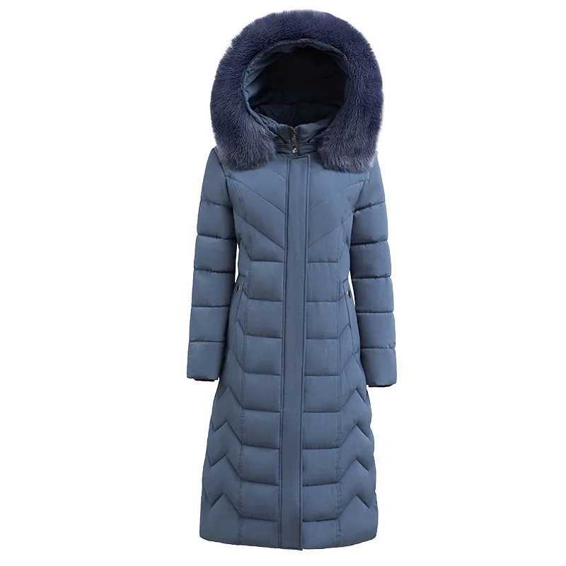 

Ladies winter coat large size thick long section mother's cotton coat middle-aged and old temperament coat women's clothing