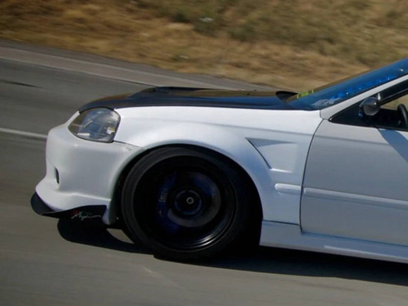 Переднее крыло из углеродного волокна для Honda 99 00 EK Civic крышка Js Racing Style + 20 мм