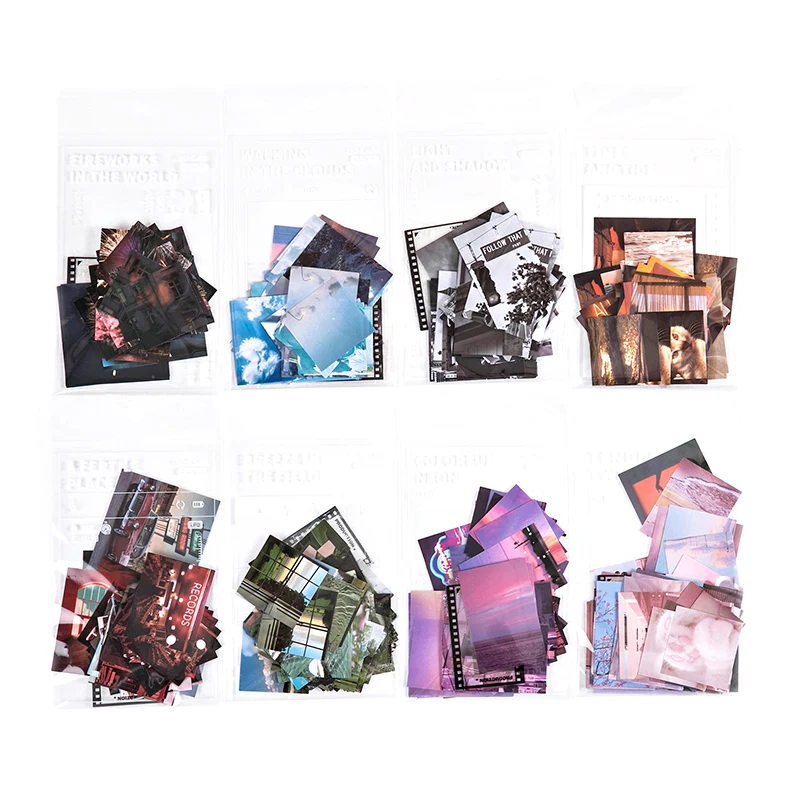 

40 pcs Stationery PET stickers aesthetic INS Forest galaxy landscape Stickers Decorative notebooks Scrapbooking Diary Album