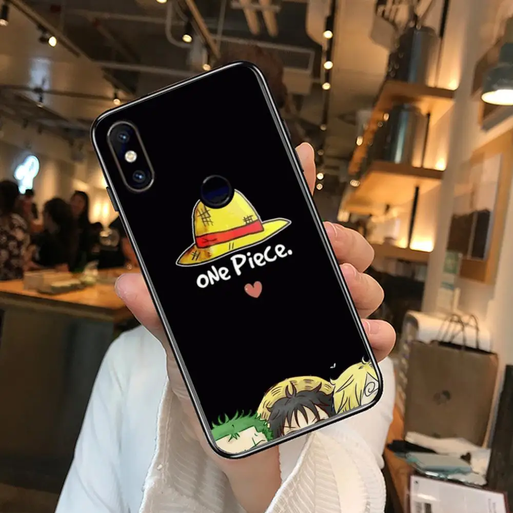 

Japanese Anime Luffy Tattoo Phone Case For xiaomi M2 C3 X3 F2 Lite NFC 6 5 x Poco k30 Pro Anime Black Cover Silicone Back Prett