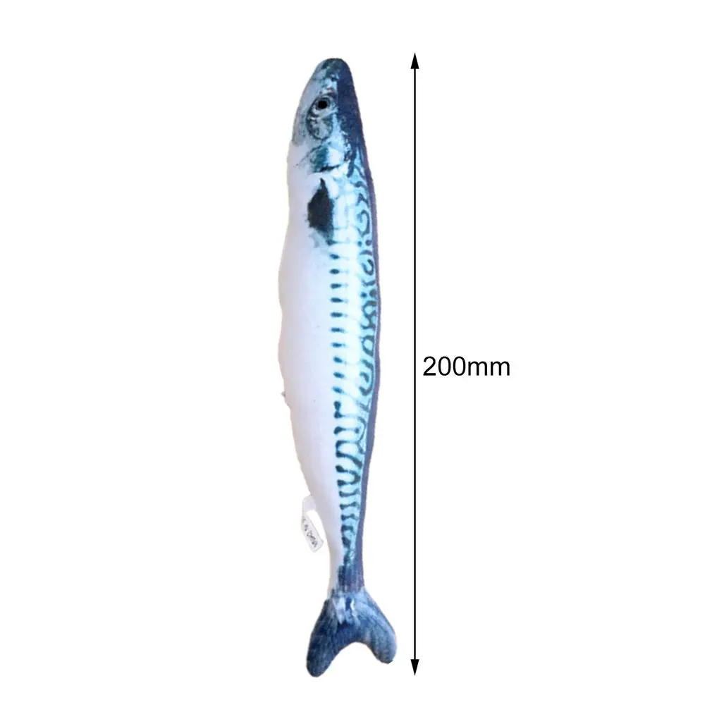

20cm Catnip Catmint Cat Favor Simulation Fish Cat Toys Fish Shape Scratching Post Short Plush For Pet Product Supplies Drop Ship