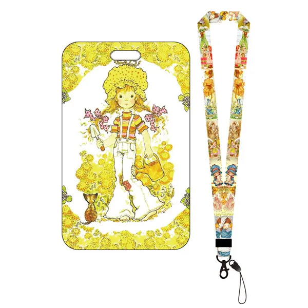 CARTOON ID Credit Bank Card Holder Students Bus Case Hand Rope Visit Door Identity Badge Cards Cover FOR Women Men Pendants | Багаж и