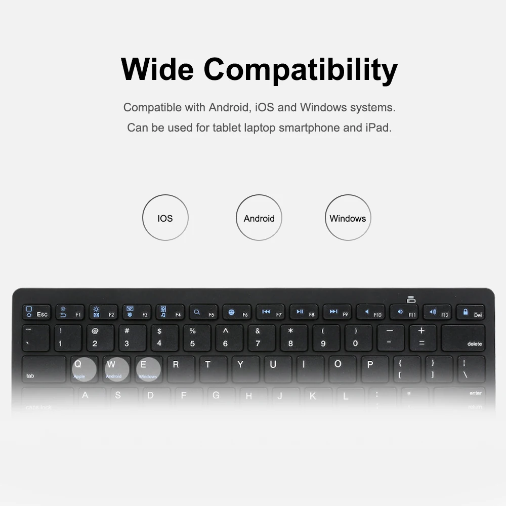Портативная беспроводная клавиатура BT3.0 планшет ноутбук смартфон iPad
