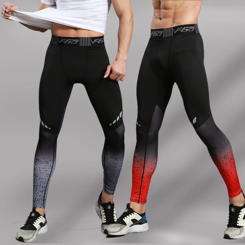 Men's Lycra Leggings Compression Sports Pants Cycling Running Basketball Football Sweatpants Fitness Tights Trousers Rash Guard