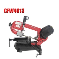 new gfw4013 portable metal band saw 5 inch small dual use band sawing machine woodworking band saw machine 220v 550w 38 80mmin