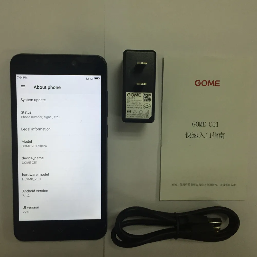 GOME C51 смартфон с 5 дюймовым дисплеем четырёхъядерным процессором MSM8909 ОЗУ 2 Гб ПЗУ