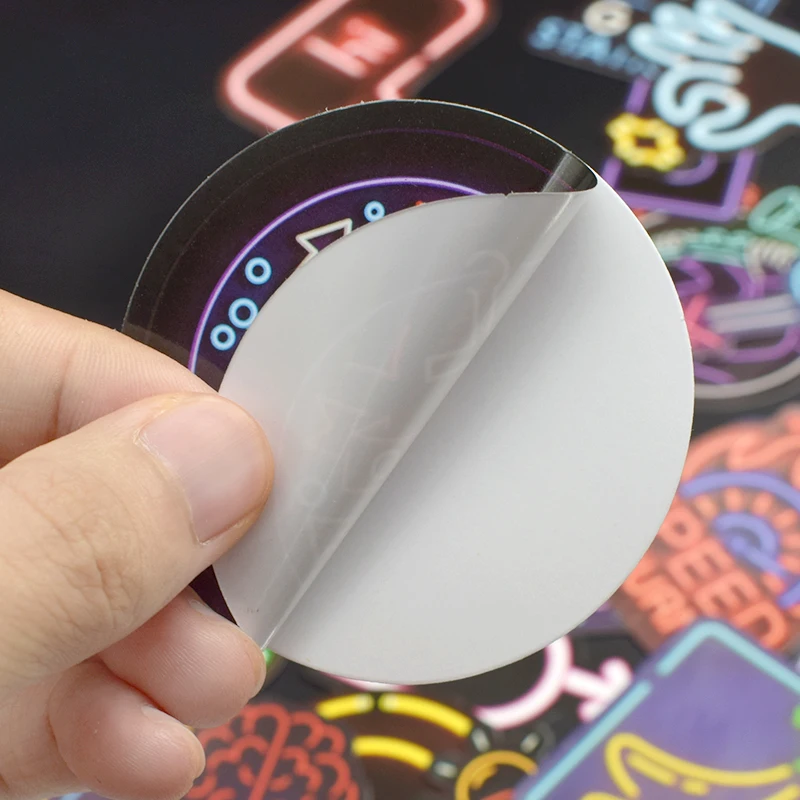 

50 PCS Neon Light Sticker Anime Icon Animal Laptop decorative sticker Gift for children refrigerator sticker