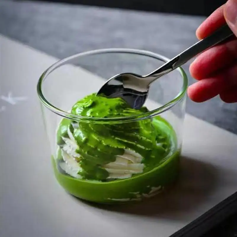 Стеклянная посуда чашки для фруктов десертов йогурта кухонные прозрачные 2