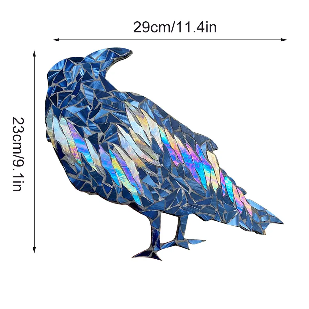 

Northern Lights Garden Crow Ornaments Acrylic Craft Crow Ornament Lightweight Witch Birds Panel Art Decor, For Living Room Yard