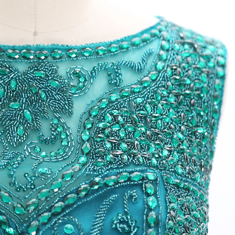 

Stock Clean Blue Beads Mermaid Prom Dresses Beads Top Cheap Party Gown269178