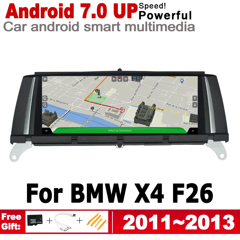 Ips Android 7 0 автомобильный мультимедийный плеер gps навигация для BMW X4 F26 2011 ~ 2013 CIC