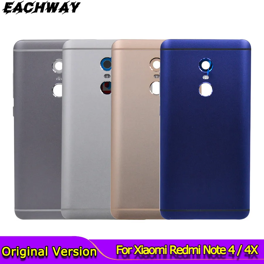 Задняя крышка для аккумулятора Note 4 / 4X Xiaomi Redmi задняя Note4 телефона с кнопками