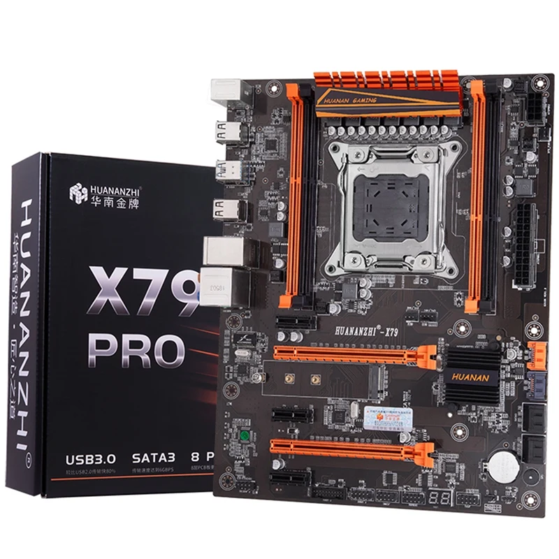 HUANANZHI Deluxe X79 PRO игровая Материнская плата Intel LGA 2011 ATX Поддержка 4X16 Гб 64 памяти PCI-E X16 7