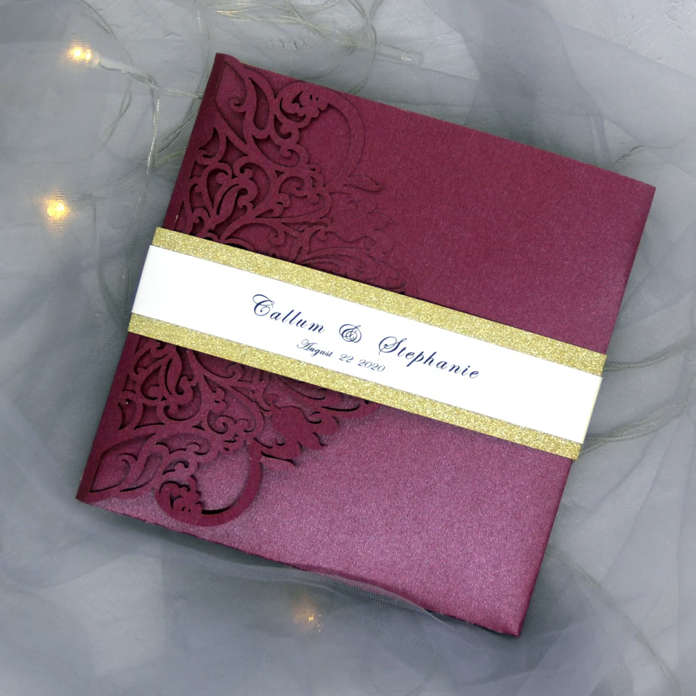 

Print custom Laser Cut Wedding Invitations Cards Wedding Bridal Shower Gift Greeting Card Kits Event Party Supplies Decor