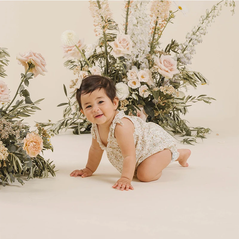 

2021 Summer 0-3 Years Baby Boy Girl Print Floral Sleeveless Vest Cotton Ins Style Romper Infant Clothing For Newborn Bodysuit