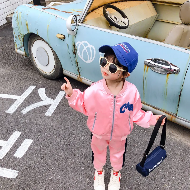 Девушка осень движения костюм 20192 детские детская одежда 3 с половиной лет