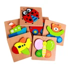 Лидер продаж, деревянные игрушки, 3d пазл из массива дерева, Детские ручные пазлы, безопасная деревянная игрушка, детские образовательные игрушки