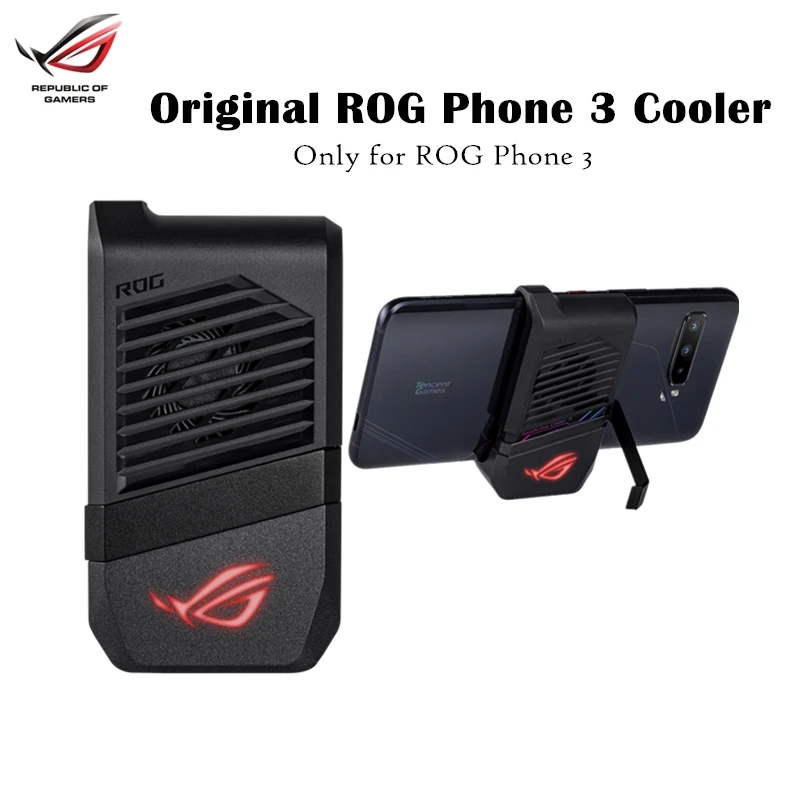 

Original ROG Gaming Phone 3 Cooler External Cooling Fan with LED Aura Lighting Games Mobile Phone Expansion Accessories for ASUS