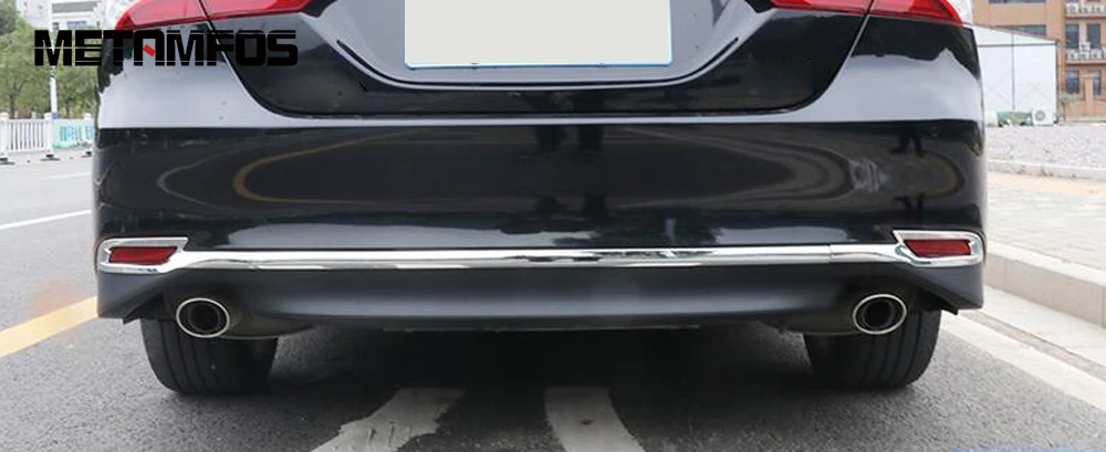 Для Toyota Camry 2018 2019 2020 LE XLE хромированный задний нижний бампер Формовочная отделка