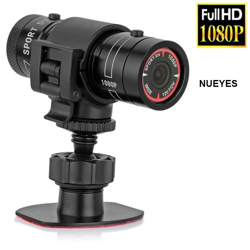 Мини F9 заднее зеркало Внешняя мотоцикл Спорт Камера действий Wi-Fi Внутреннее двойное автомобильное крепление HD 1080p Видеонаблюдение.