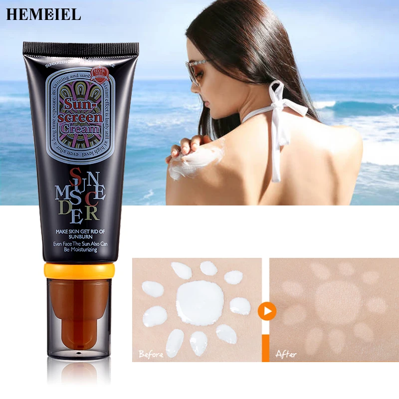 

HEMEIEL Facial Body Sunscreen Anti-ultraviolet Physical Sunblock SPF 55 / PA +++ Whitening Dual-pack Double Protection Sun Cream