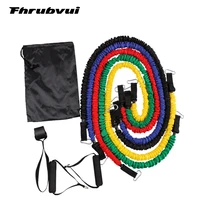 11 pcs tube resistance bands set 100 lb with protective nylon sleeves fitness elastic bands for home training workout equipment