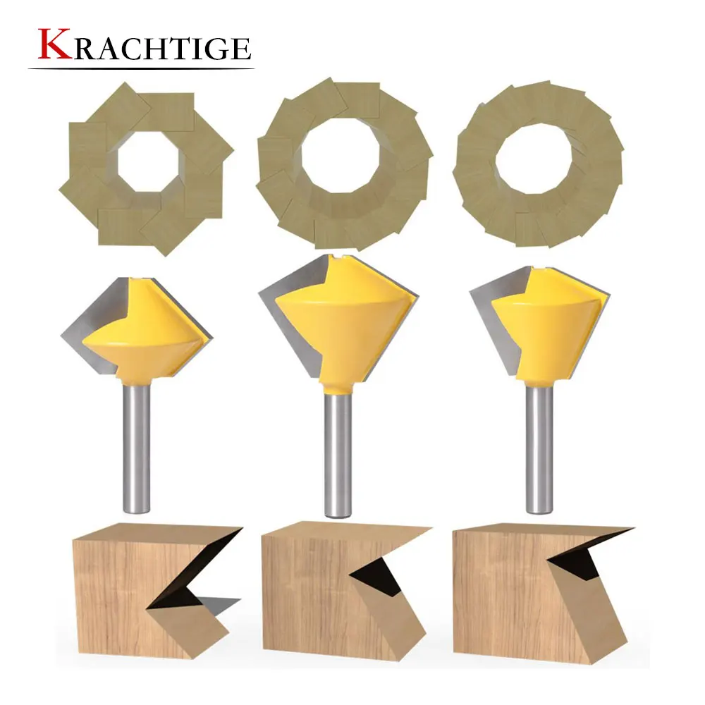 

Krachtige 8MM Shank 6/8/12 Sided Bird's Mouth Router Bit Woodworking Milling Cutter Tools