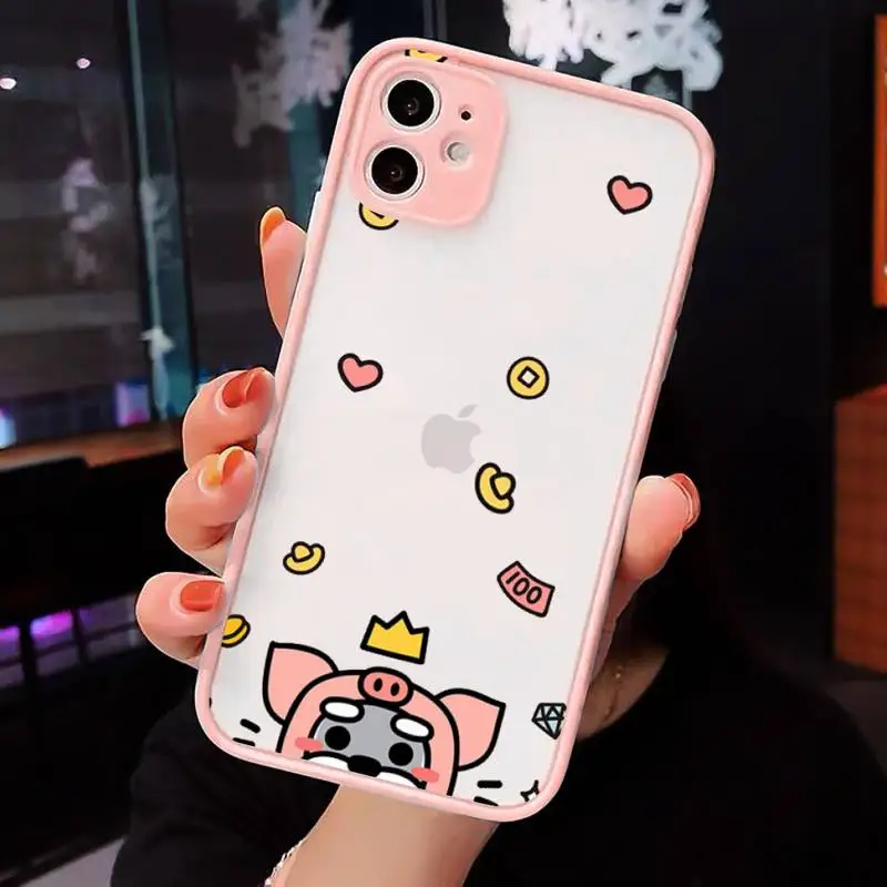 

schnauzer dog cute Cartoon Phone Cases matte transparent For iphone 7 8 11 12 plus mini x xs xr pro max luxury brand cover